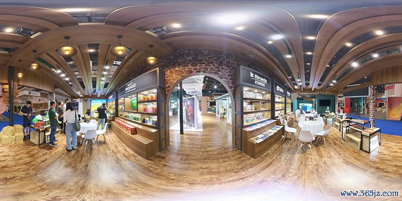 爱尔兰国家馆展区一角（全景相机拍摄）    新华社图